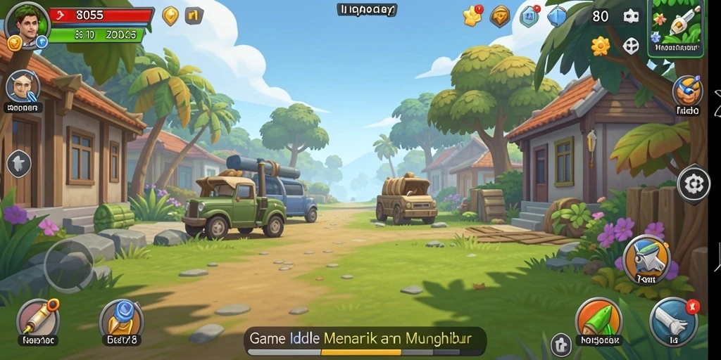 Screenshot menunjukkan gameplay menarik dari 8055 yang menampilkan kemajuan pemain.