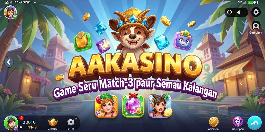 Tampilan menarik gameplay AAKASINO yang penuh warna.