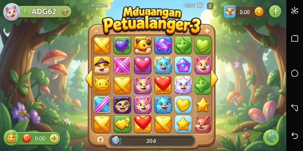 Tampilan gameplay menarik dari ADG62 yang penuh warna.
