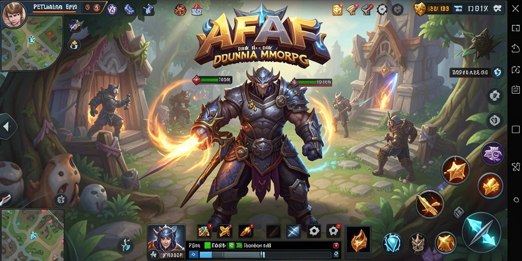 Screenshot gameplay AFAF menunjukkan aksi seru dalam peperangan epik.