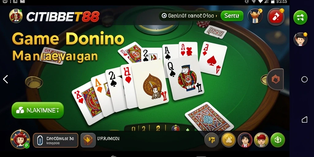 Tampilan gameplay Domino CITIBET88 yang menarik dan interaktif.