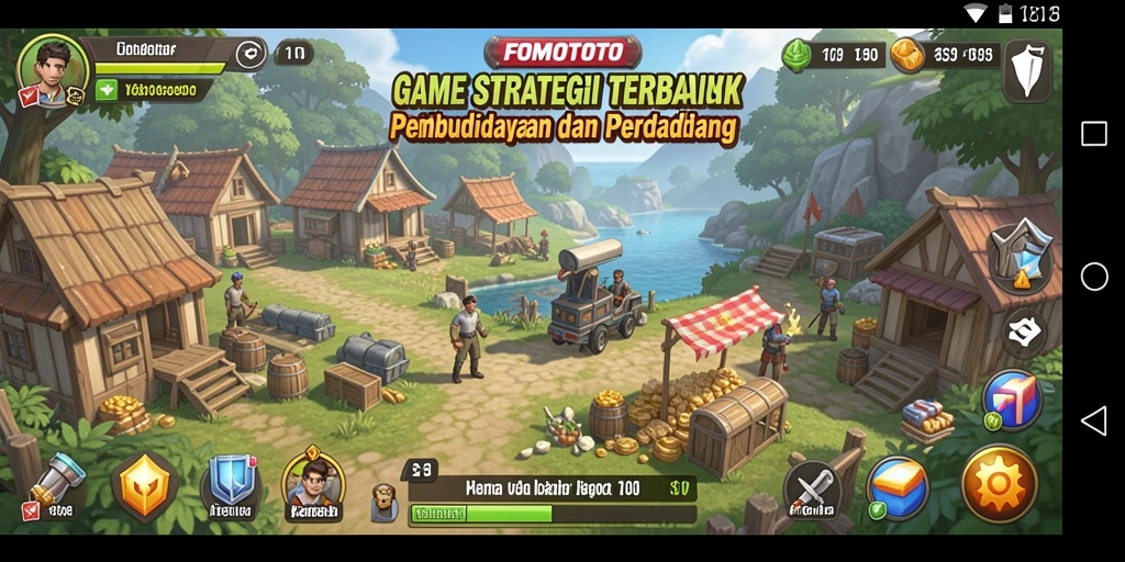 Screenshot gameplay FOMOTOTO dengan grafik yang menawan dan interaksi menanam.
