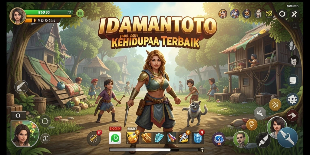 Screenshot gameplay IDAMANTOTO yang menampilkan aksi simulasi kehidupan yang seru.