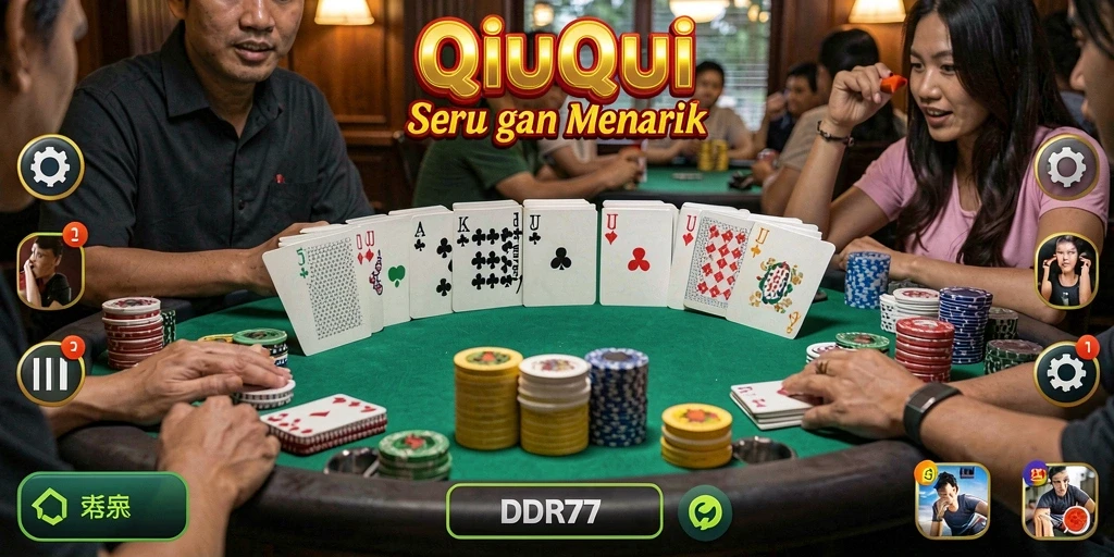 Tampilan gameplay QiuQiu yang seru dan interaktif.