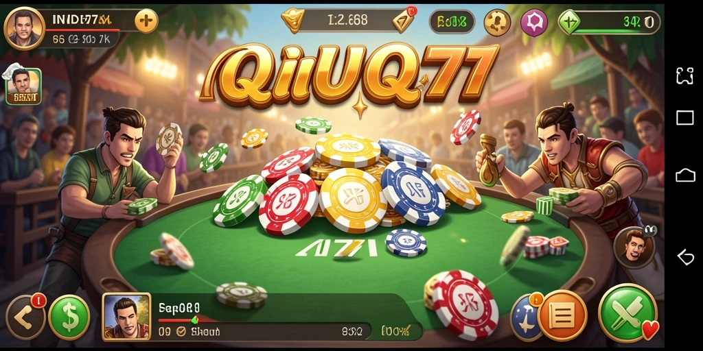 Tampilan gameplay QiuQiu yang seru di IND777.