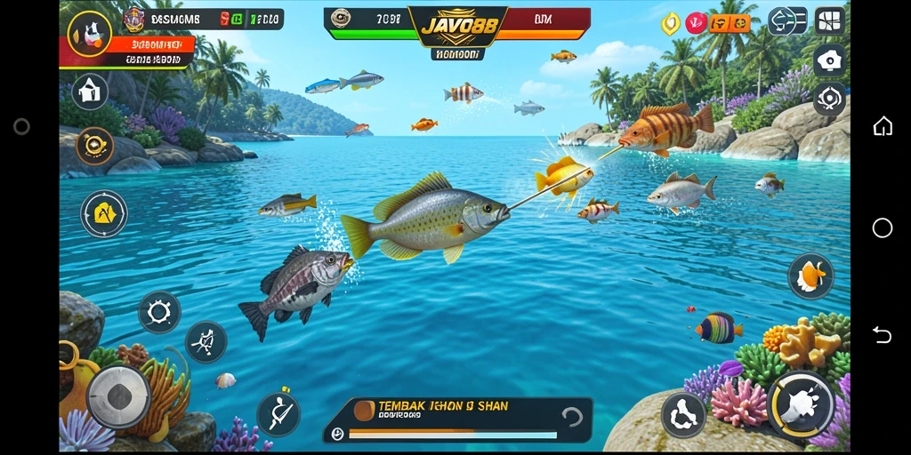 Tampilan screenshot JAVO88 dengan gameplay Tembak Ikan yang menarik.