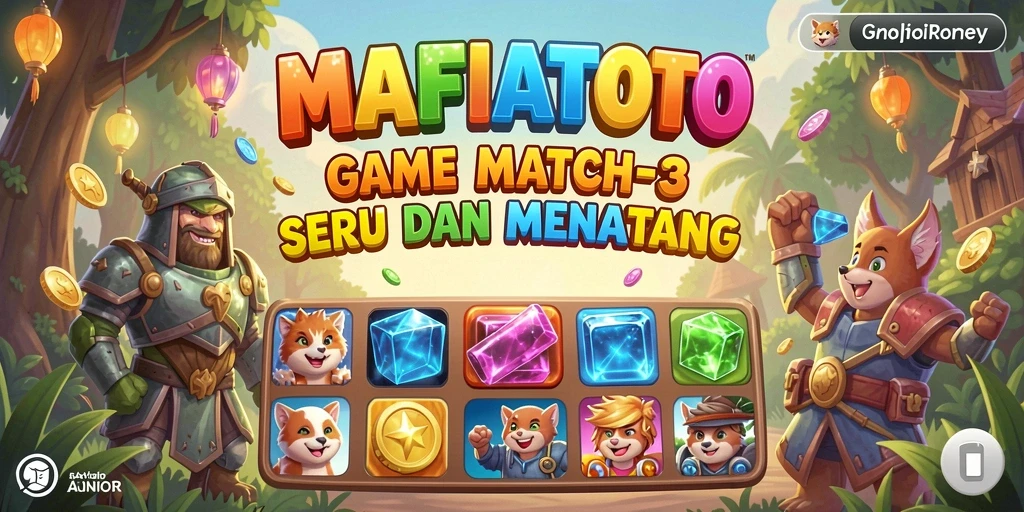Tampilan gameplay MAFIATOTO yang menampilkan aksi mencocokkan elemen.