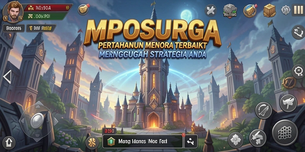 Screenshot menunjukkan aksi mendebarkan dalam tower defense di MPOSURGA.