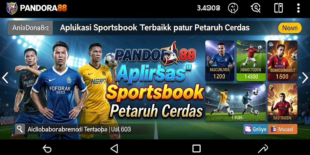 Tampilan antarmuka PANDORA88 yang menarik dan informatif.
