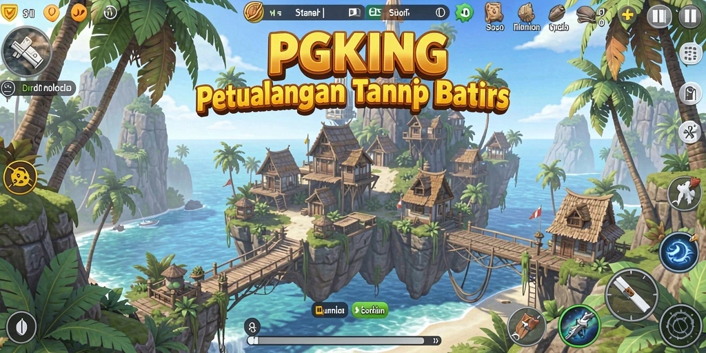 Tampilan gameplay PGKING di dunia terbuka yang menakjubkan.