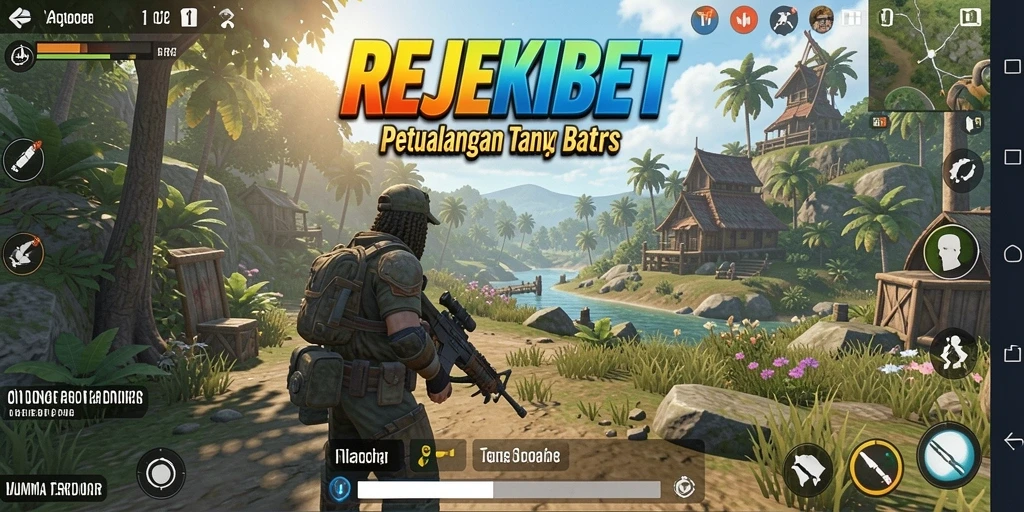 Screenshot REJEKIBET menampilkan gameplay eksplorasi di dunia terbuka.