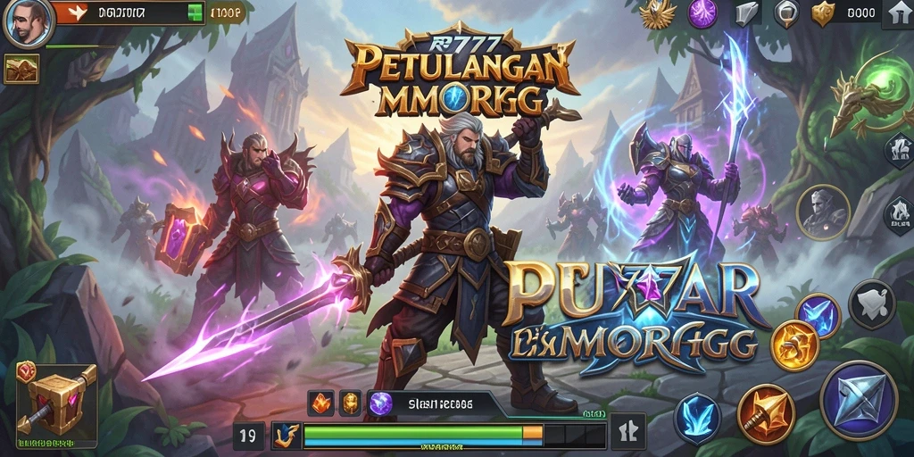 Screenshot gameplay menunjukkan pertarungan epik di dunia RR777.