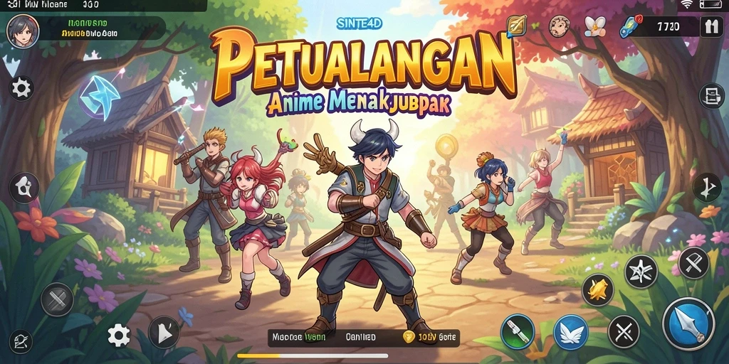 Tampilan gameplay menakjubkan dari SINTE4D dengan karakter anime yang dinamis.
