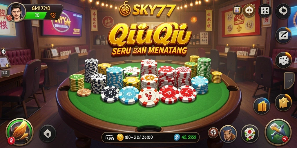 Gambaran menarik gameplay SKY77 yang penuh dengan strategi QiuQiu.