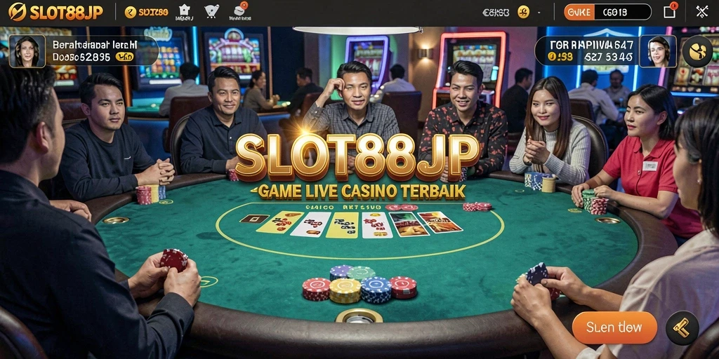 Gameplay Live Casino yang mendebarkan di SLOT88JP dengan dealer langsung.