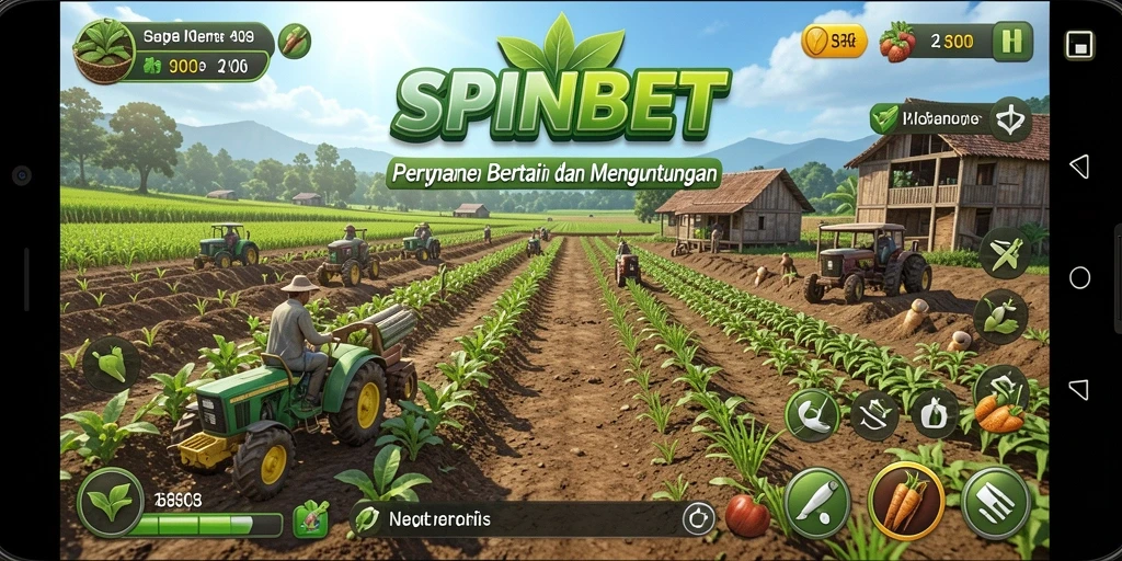 Tampilan screenshot game SPINBET saat bertani yang menakjubkan.