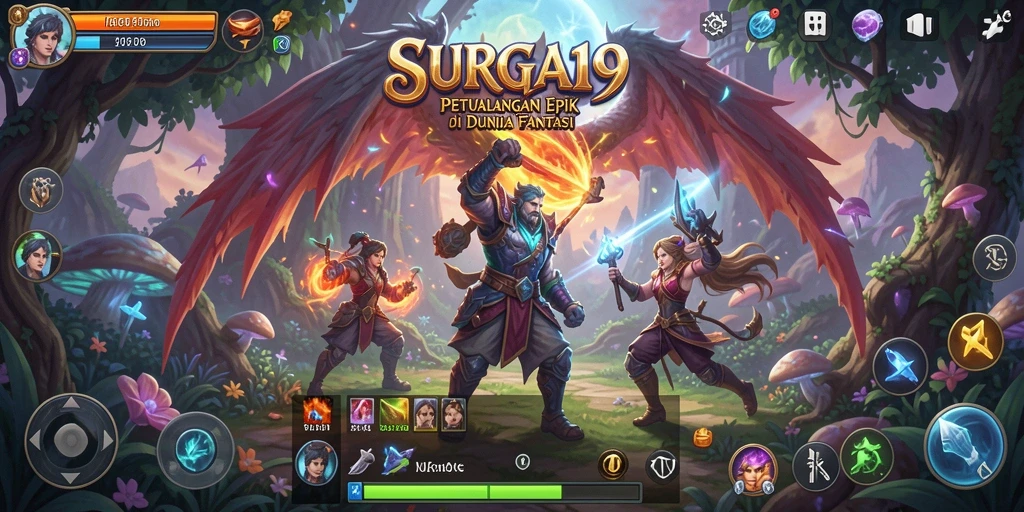 Tampilan gameplay menarik dari SURGA19 dengan petualangan yang menunggu untuk dijelajahi.