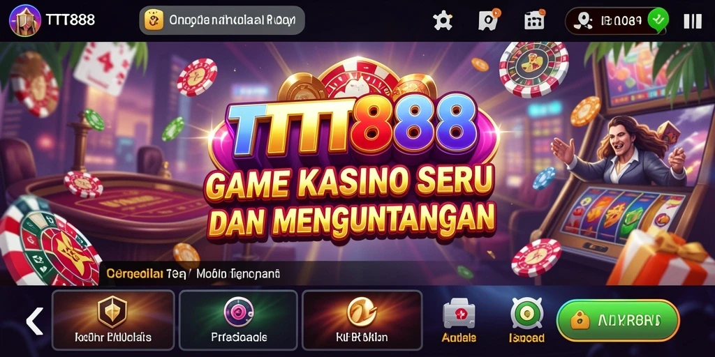 Tampilan menarik gameplay Kasino TTT888 yang mendebarkan.