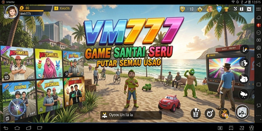 Screenshot gameplay VM777 menampilkan karakter dan tantangan seru.